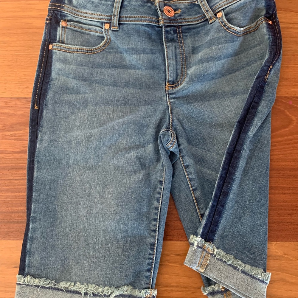 Cuffed Denim Shorts